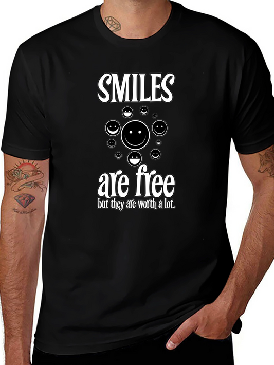 Smiles Are Free Graphic Print Tee