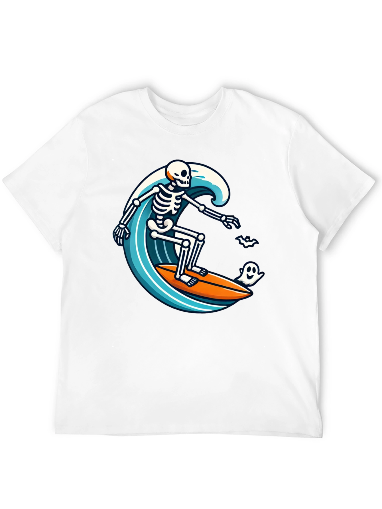 Skeleton Surfing Halloween T-Shirt