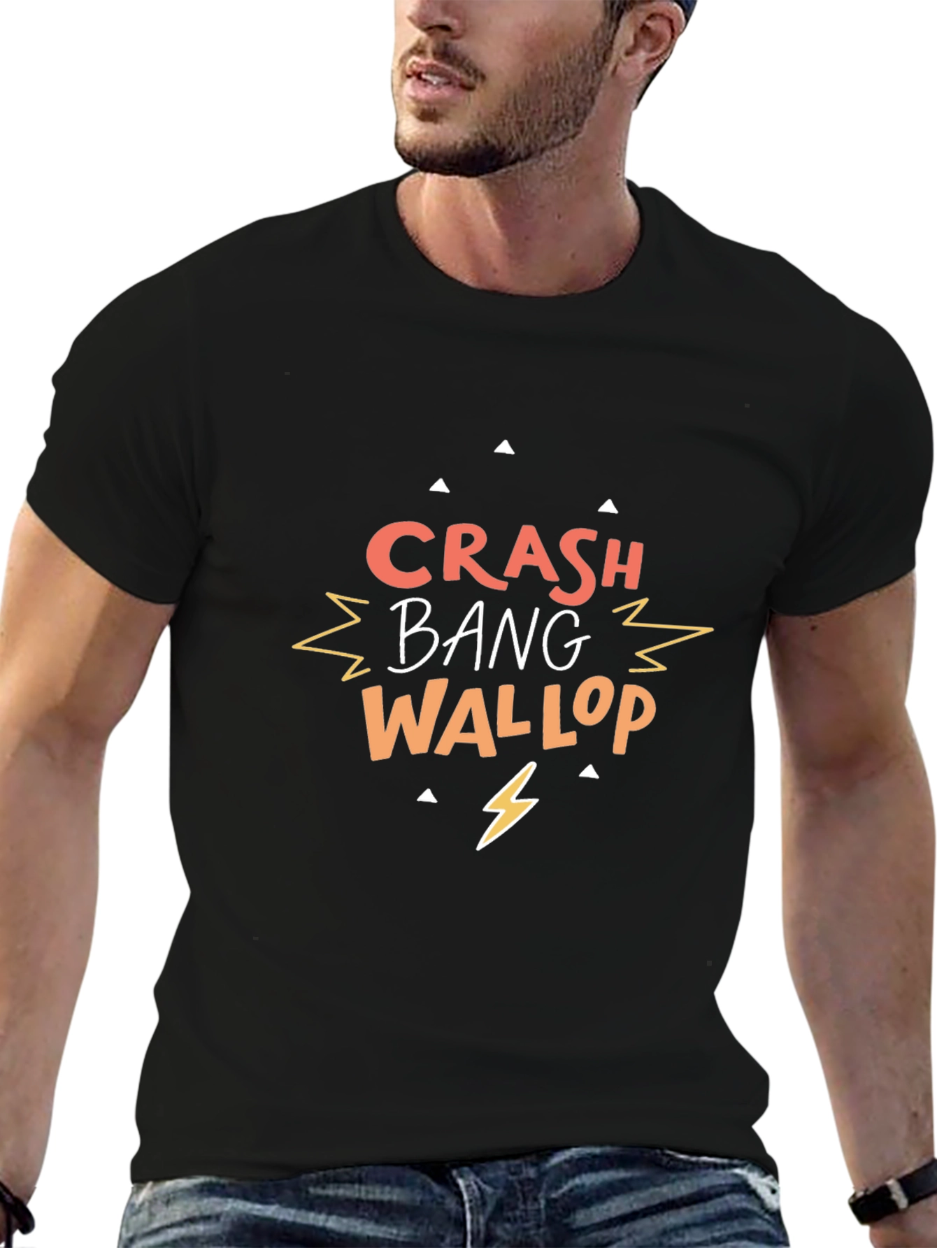 Crash Bang Wallop Graphic Tee - Mens Black T-Shirt