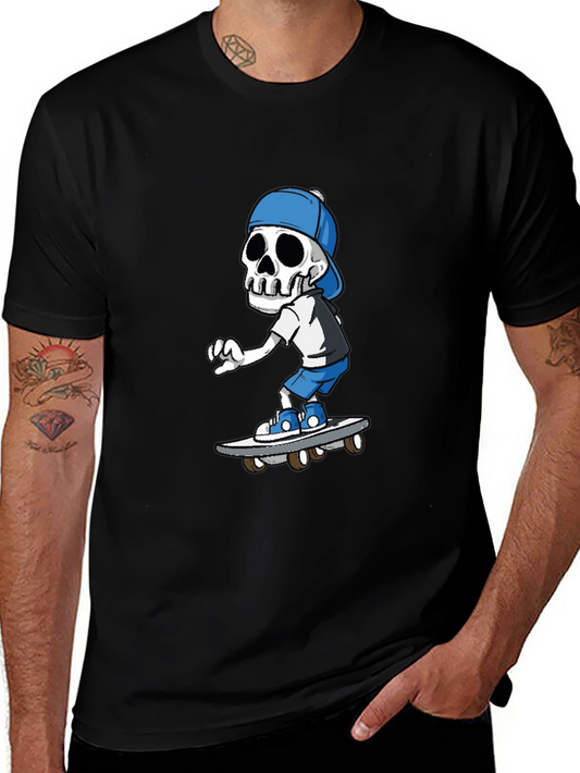 Skeleton Skateboarder Graphic T-Shirt