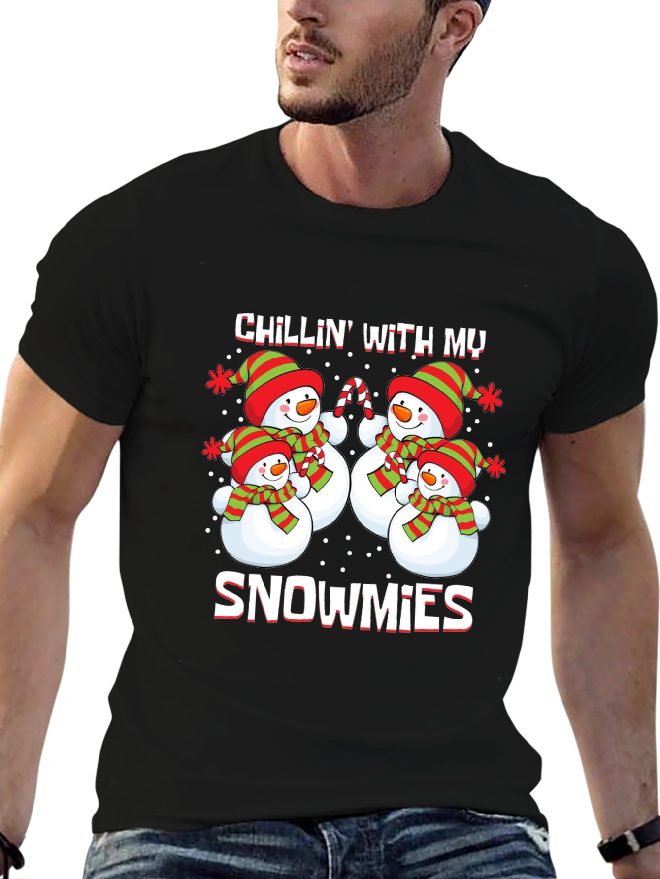 Chillin With My Snowmies Christmas Graphic Tee