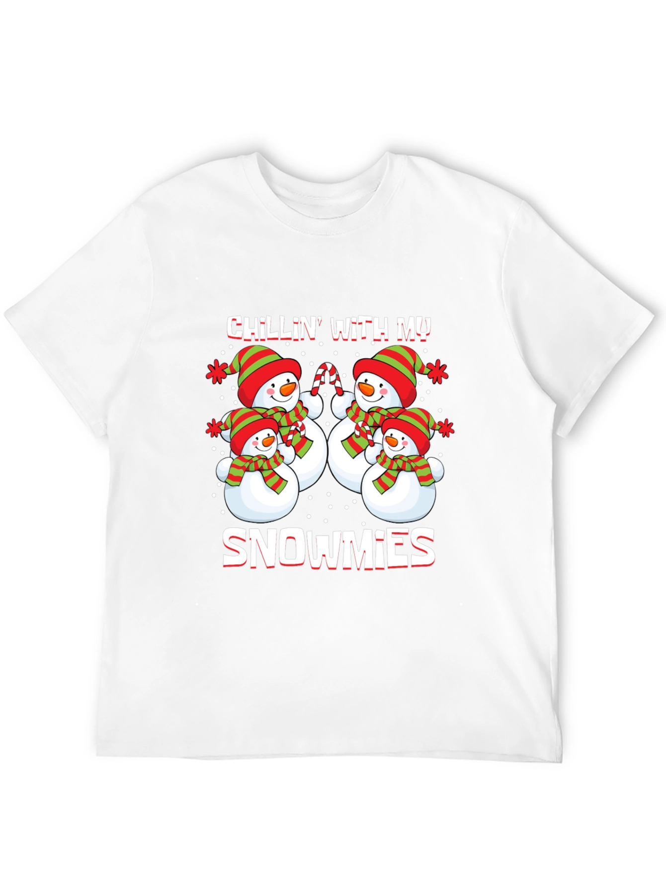 Chillin With My Snowmies Christmas Graphic Tee