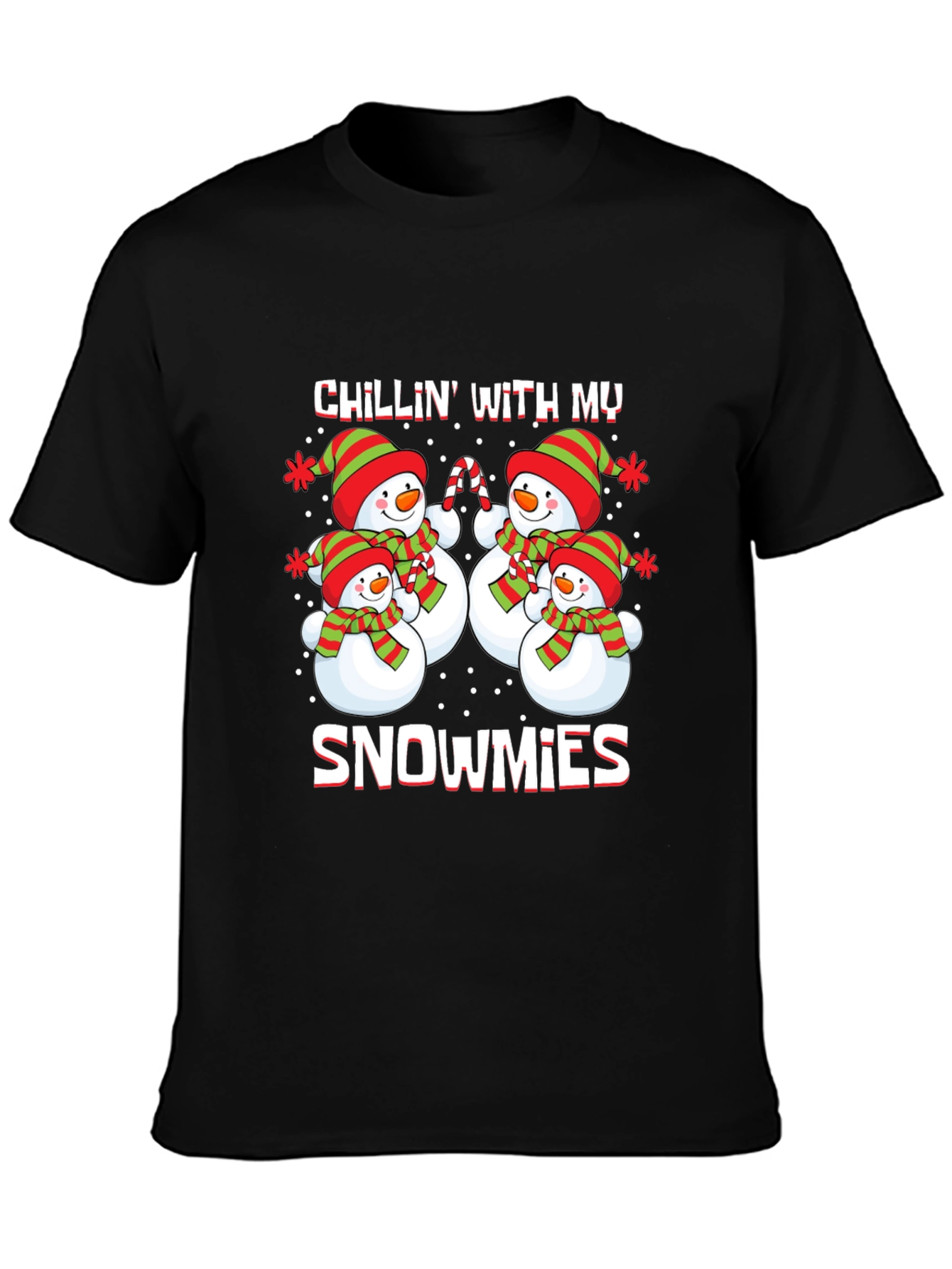 Chillin With My Snowmies Christmas Graphic Tee