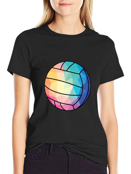 Geometric Volleyball Graphic Tee - Stylish Sportswear