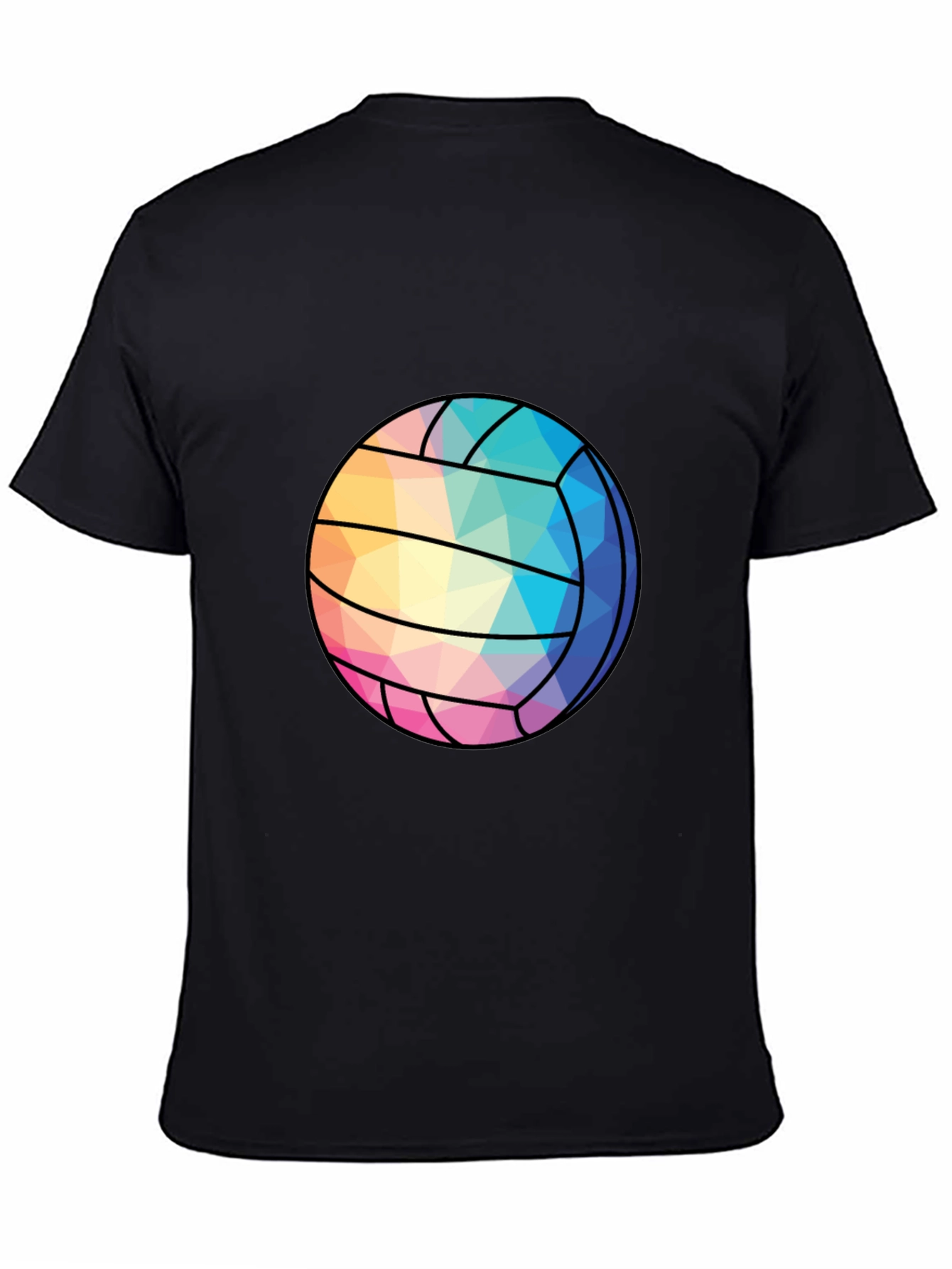 Geometric Volleyball Graphic Tee - Stylish Sportswear