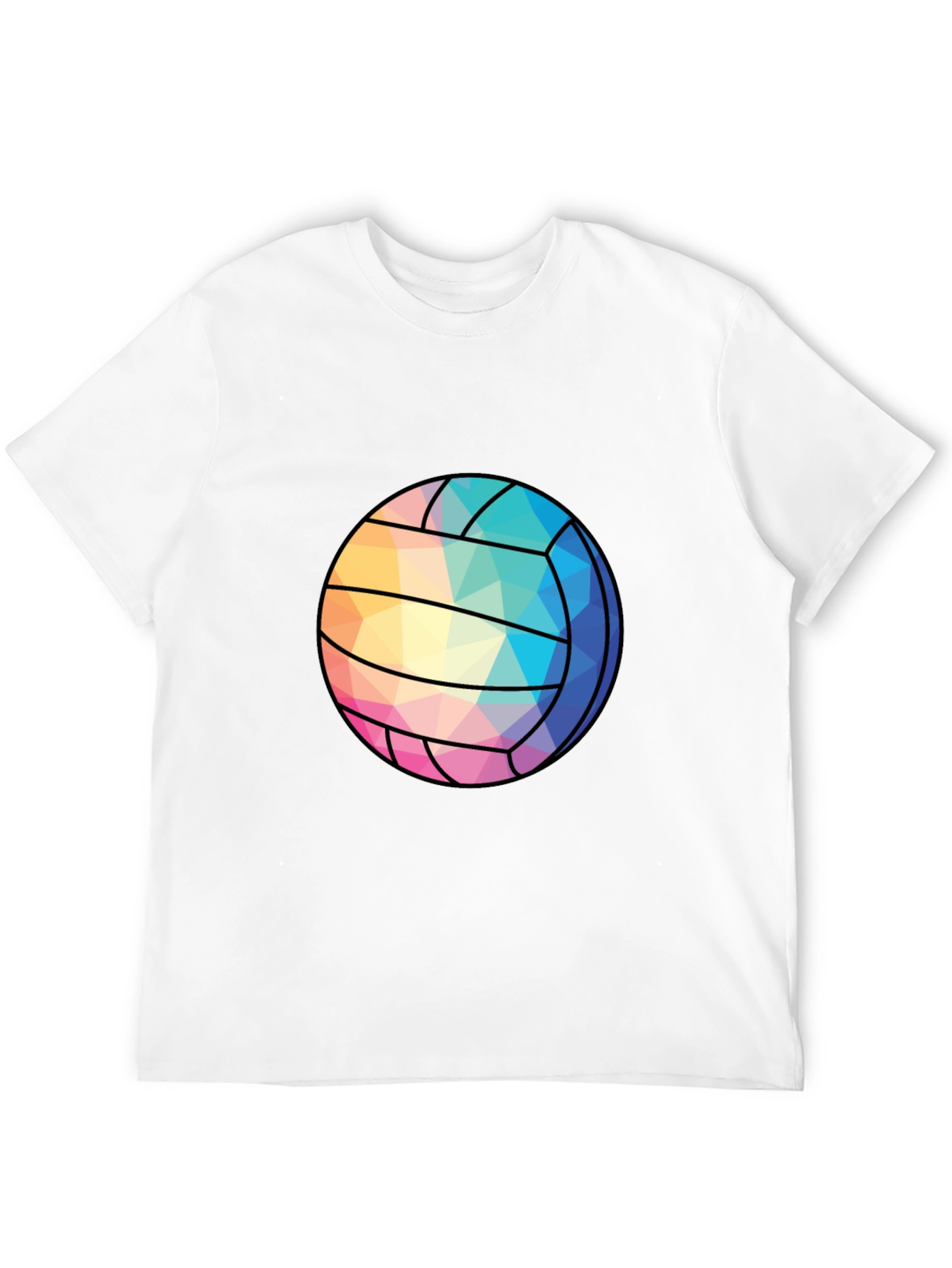 Geometric Volleyball Graphic Tee - Stylish Sportswear