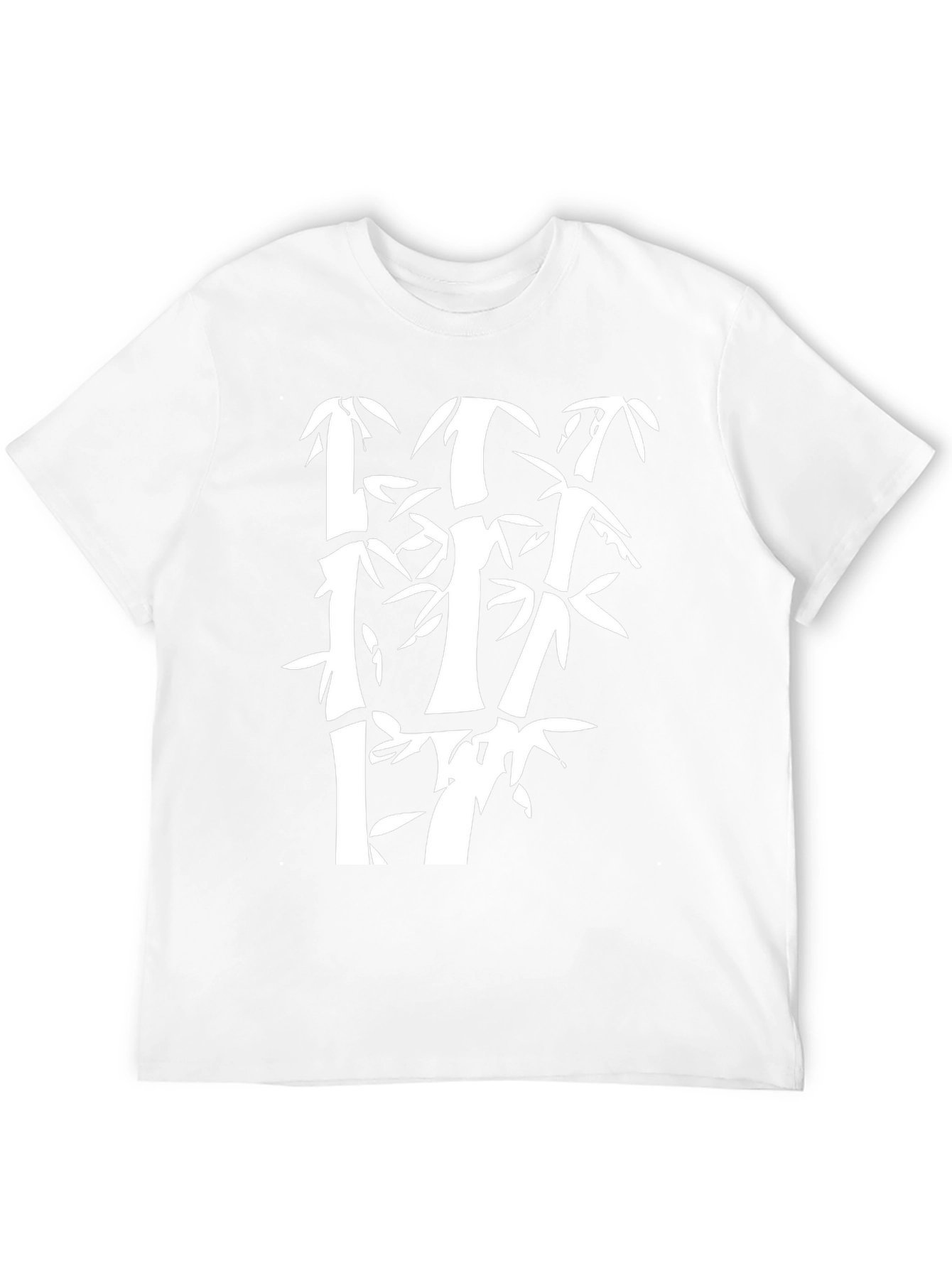 Bamboo Graphic Print Mens Black T-Shirt