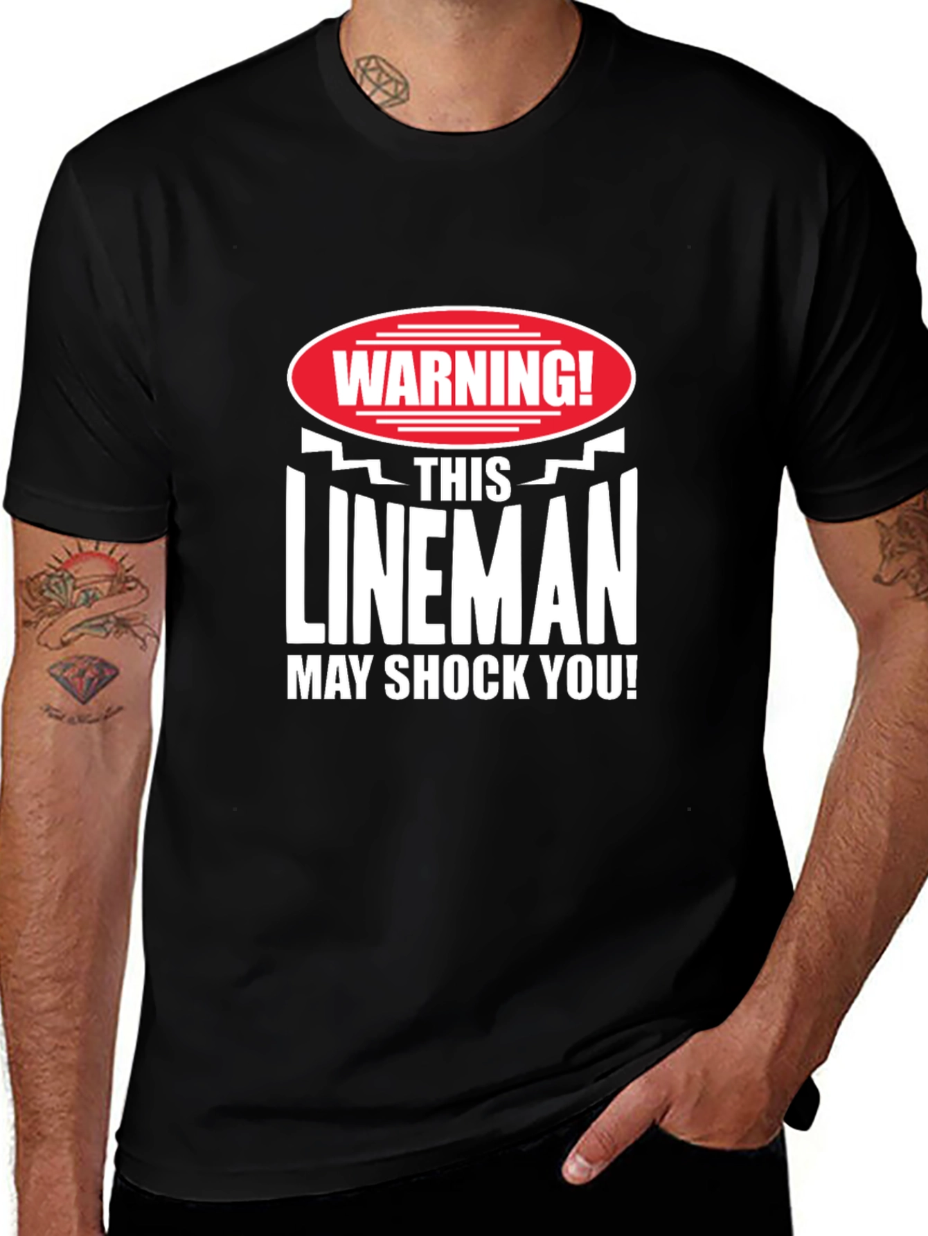 Warning Lineman May Shock You! T-Shirt