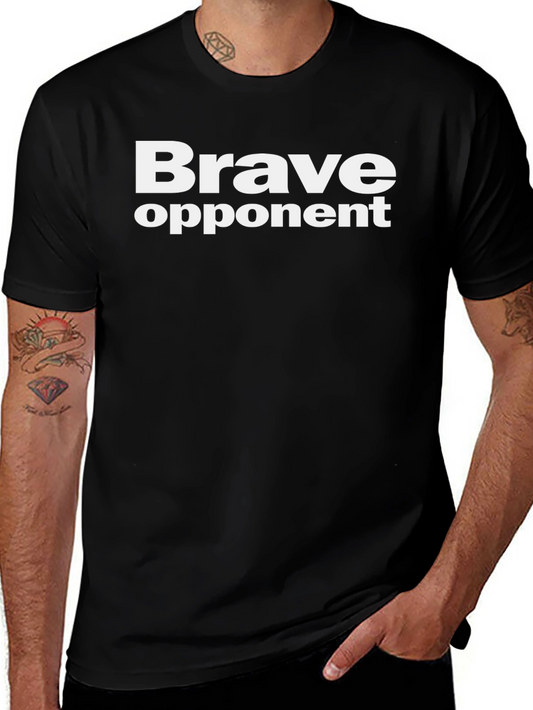 Brave Opponent Black Graphic T-Shirt