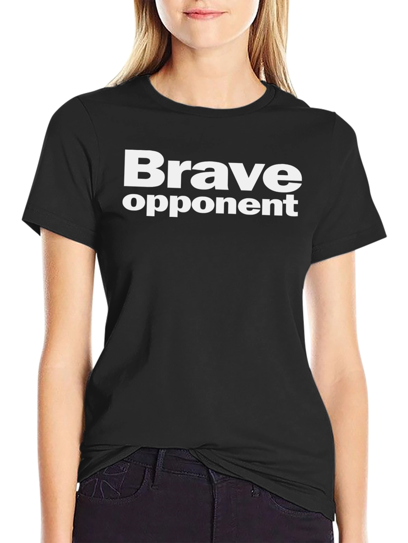 Brave Opponent Black Graphic T-Shirt