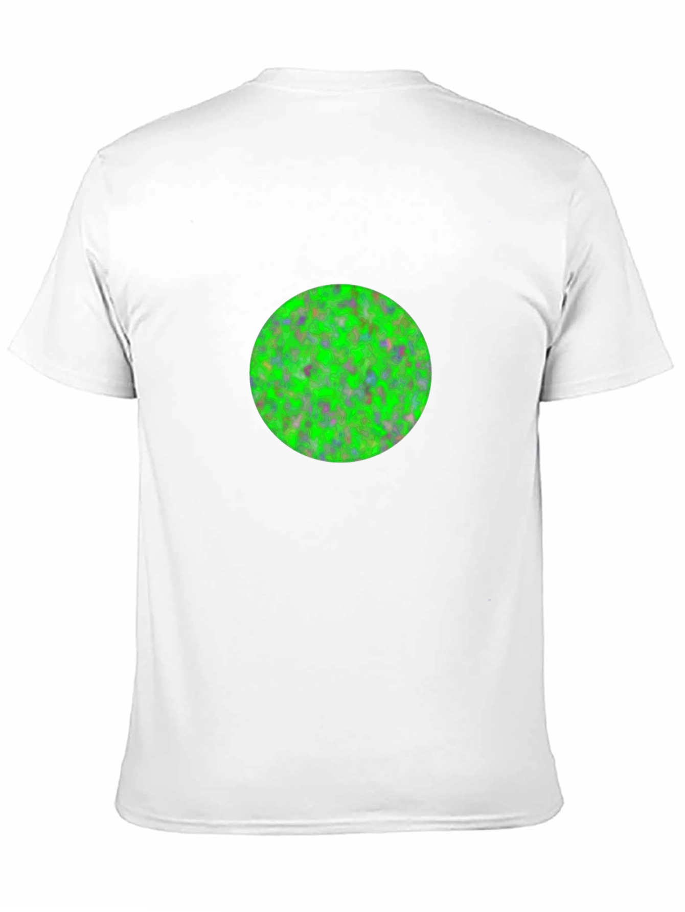 Mens Black T-Shirt with Green Circle Design