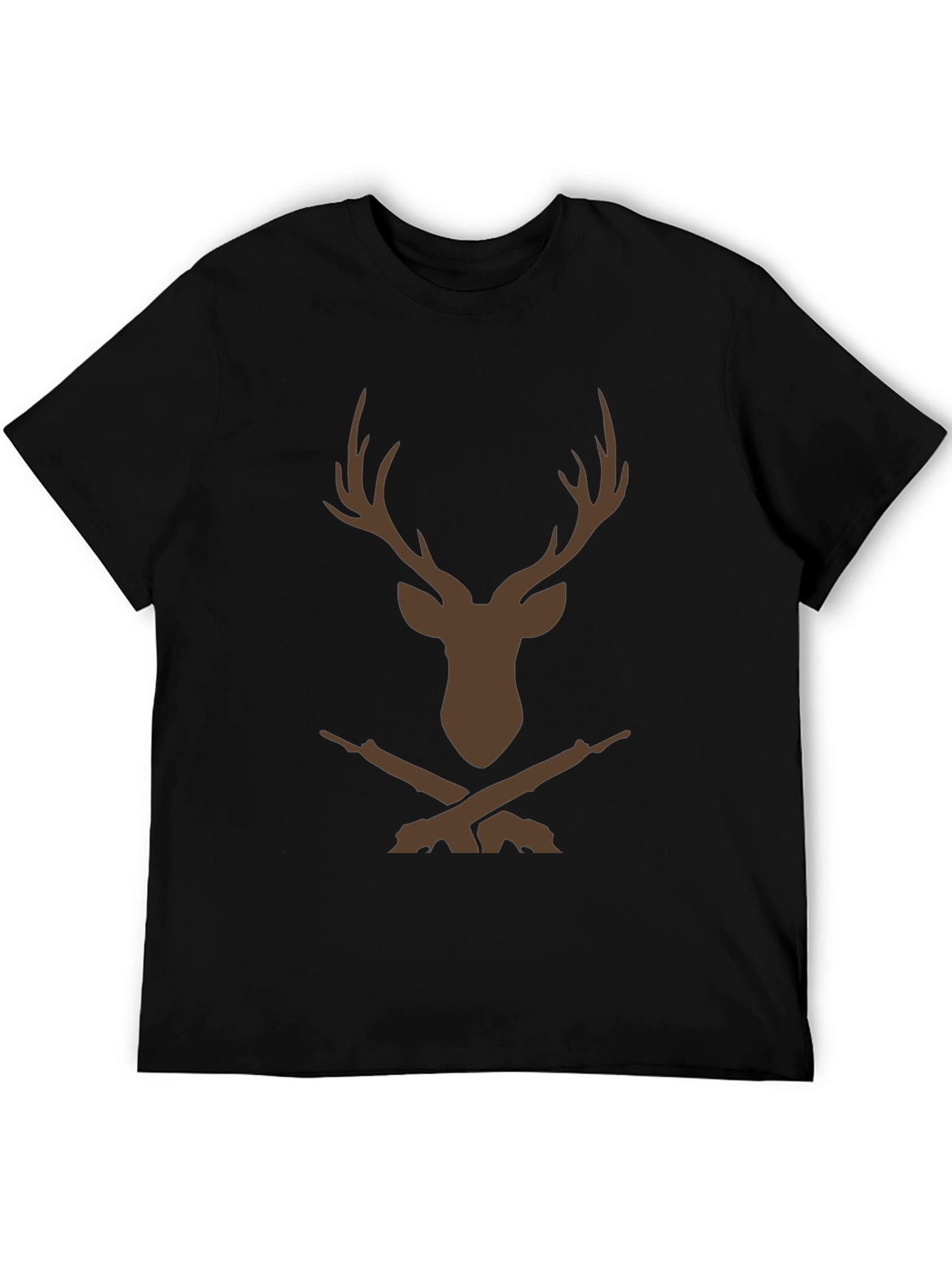 Deer Hunting T-Shirt - Buck Antler Rifle Graphic Tee