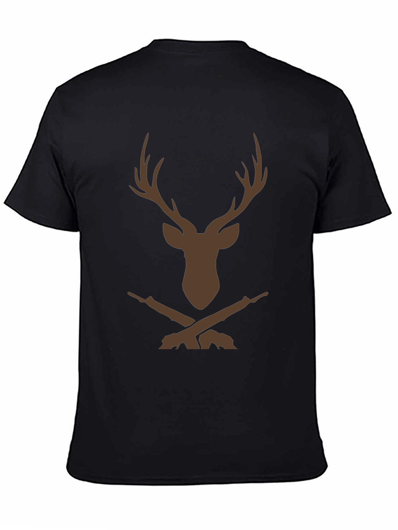 Deer Hunting T-Shirt - Buck Antler Rifle Graphic Tee