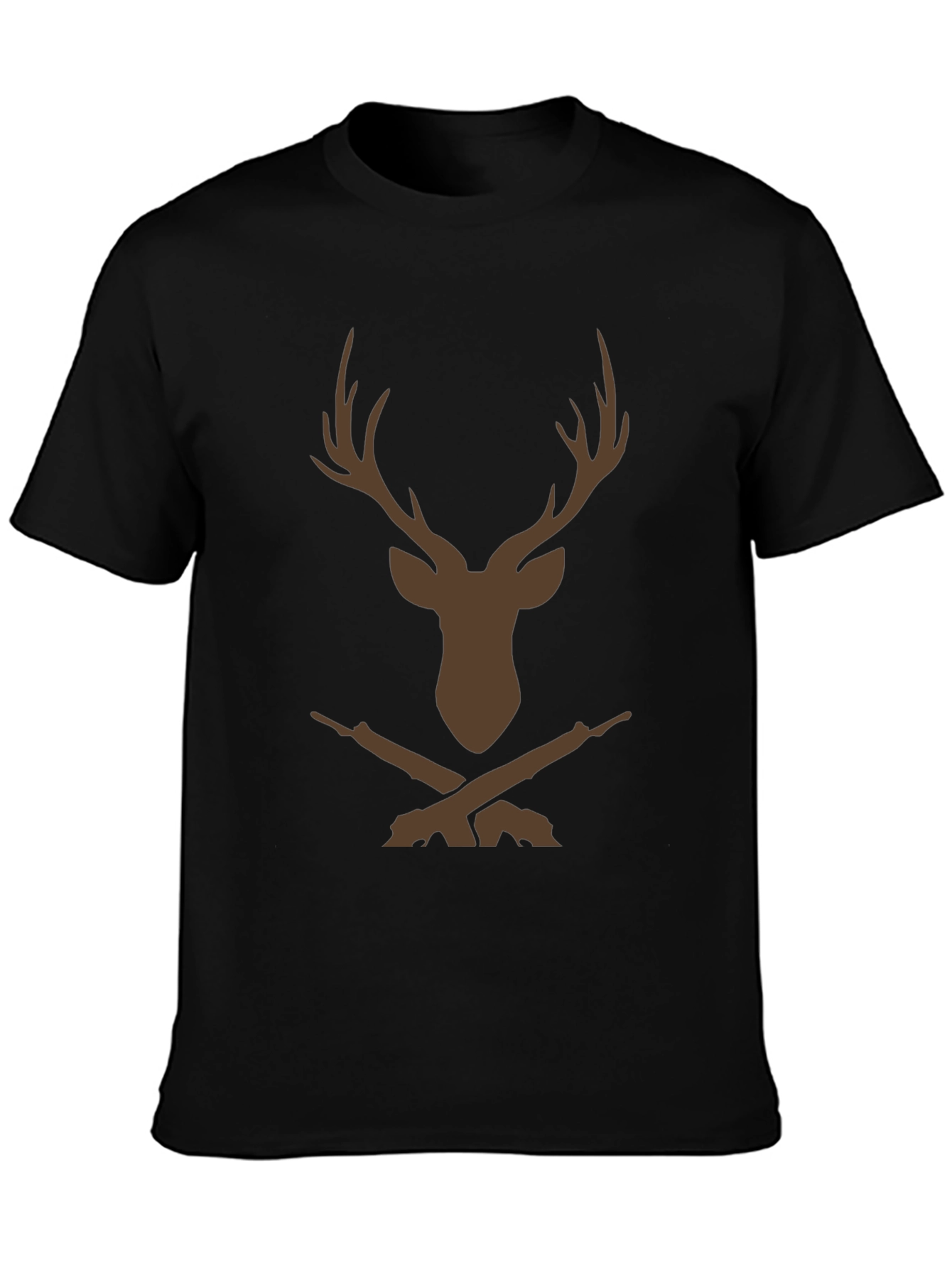 Deer Hunting T-Shirt - Buck Antler Rifle Graphic Tee