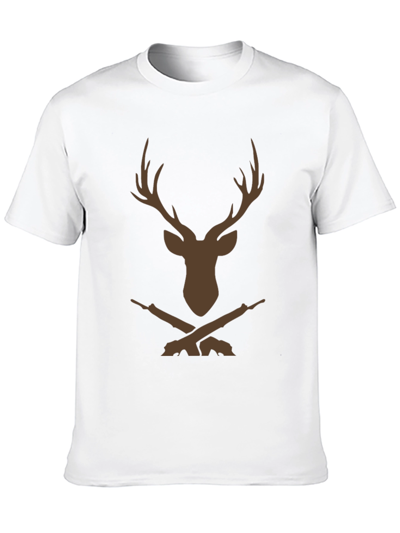 Deer Hunting T-Shirt - Buck Antler Rifle Graphic Tee