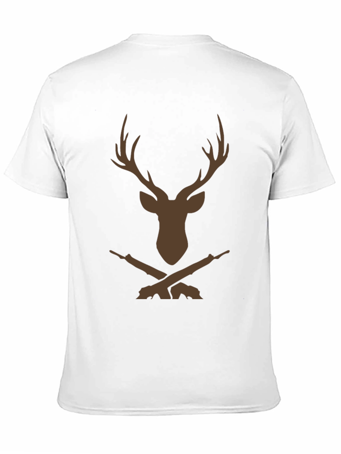 Deer Hunting T-Shirt - Buck Antler Rifle Graphic Tee