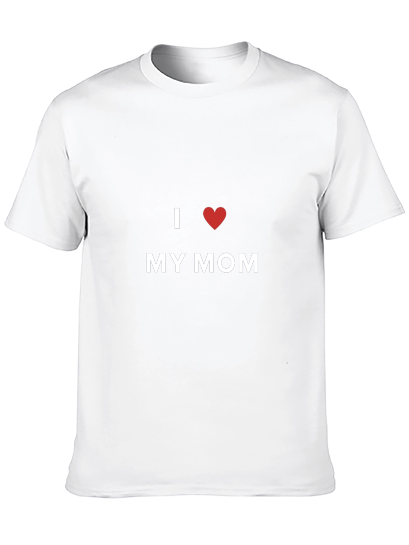 I Love My Mom Black T-Shirt