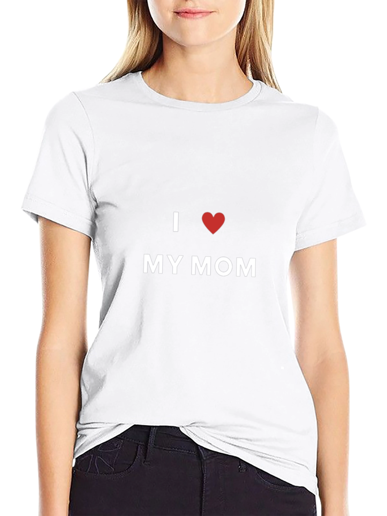 I Love My Mom Black T-Shirt