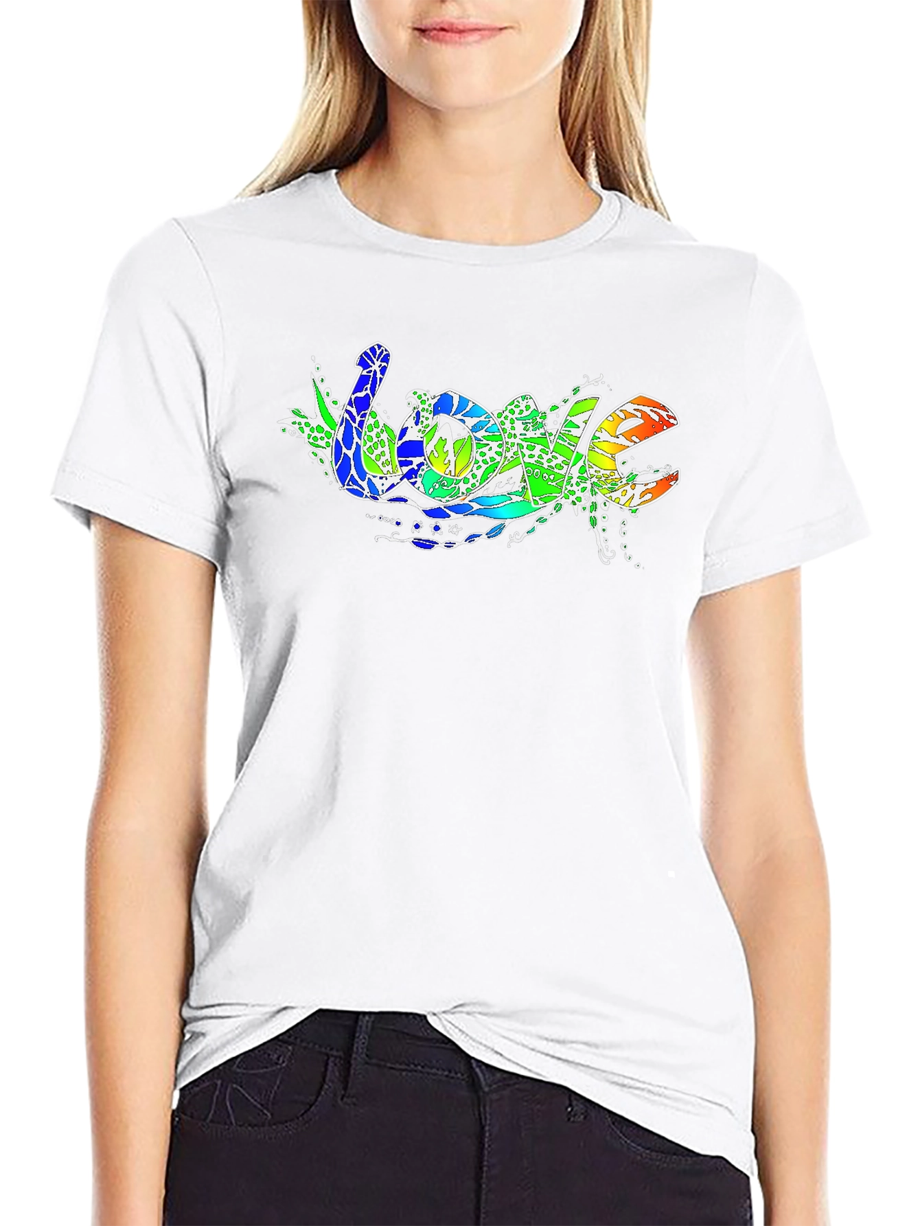Mens Love Graphic T-Shirt - Black