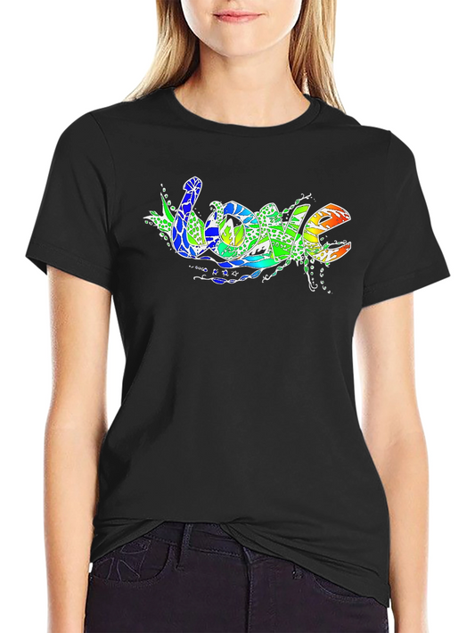 Mens Love Graphic T-Shirt - Black