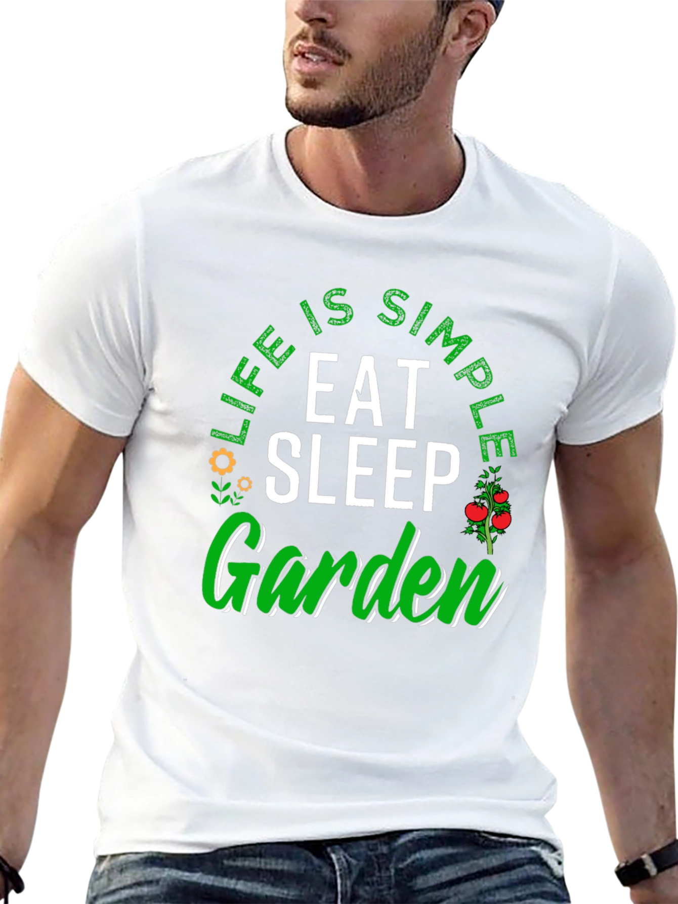 Life is Simple Eat Sleep Garden T-Shirt