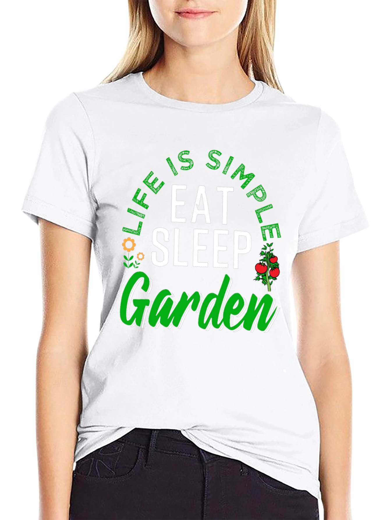 Life is Simple Eat Sleep Garden T-Shirt