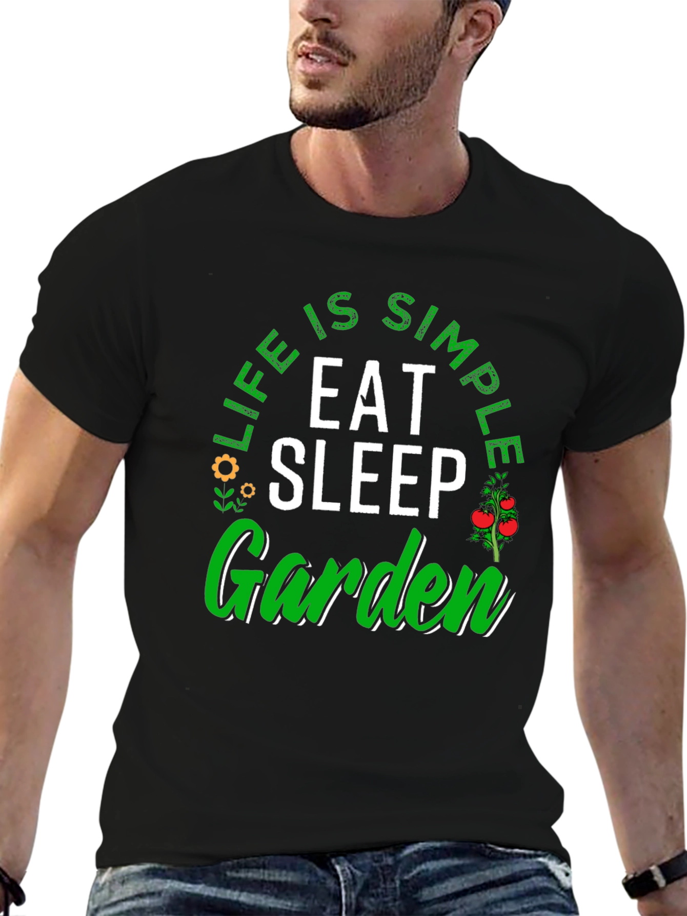 Life is Simple Eat Sleep Garden T-Shirt