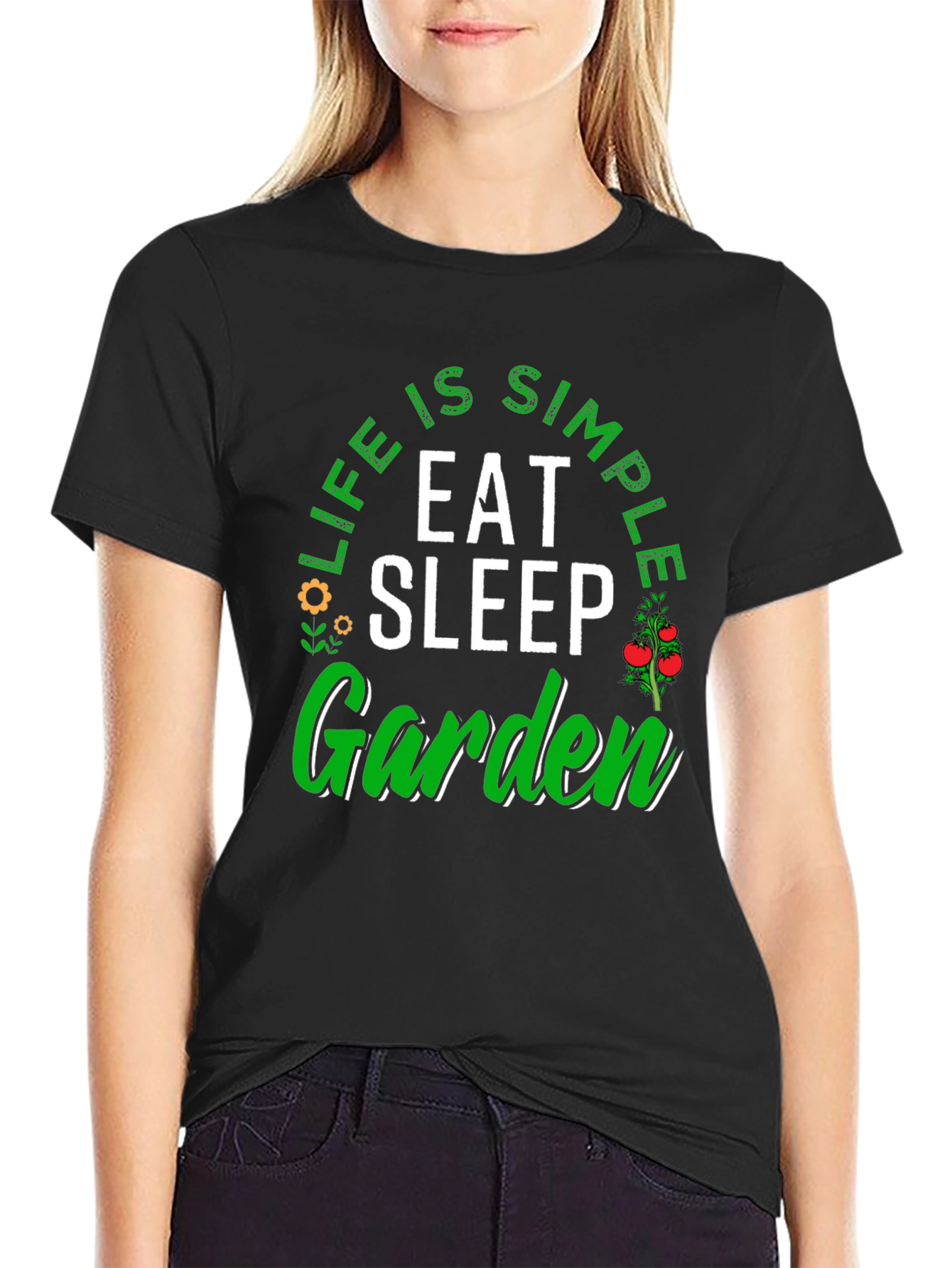 Life is Simple Eat Sleep Garden T-Shirt