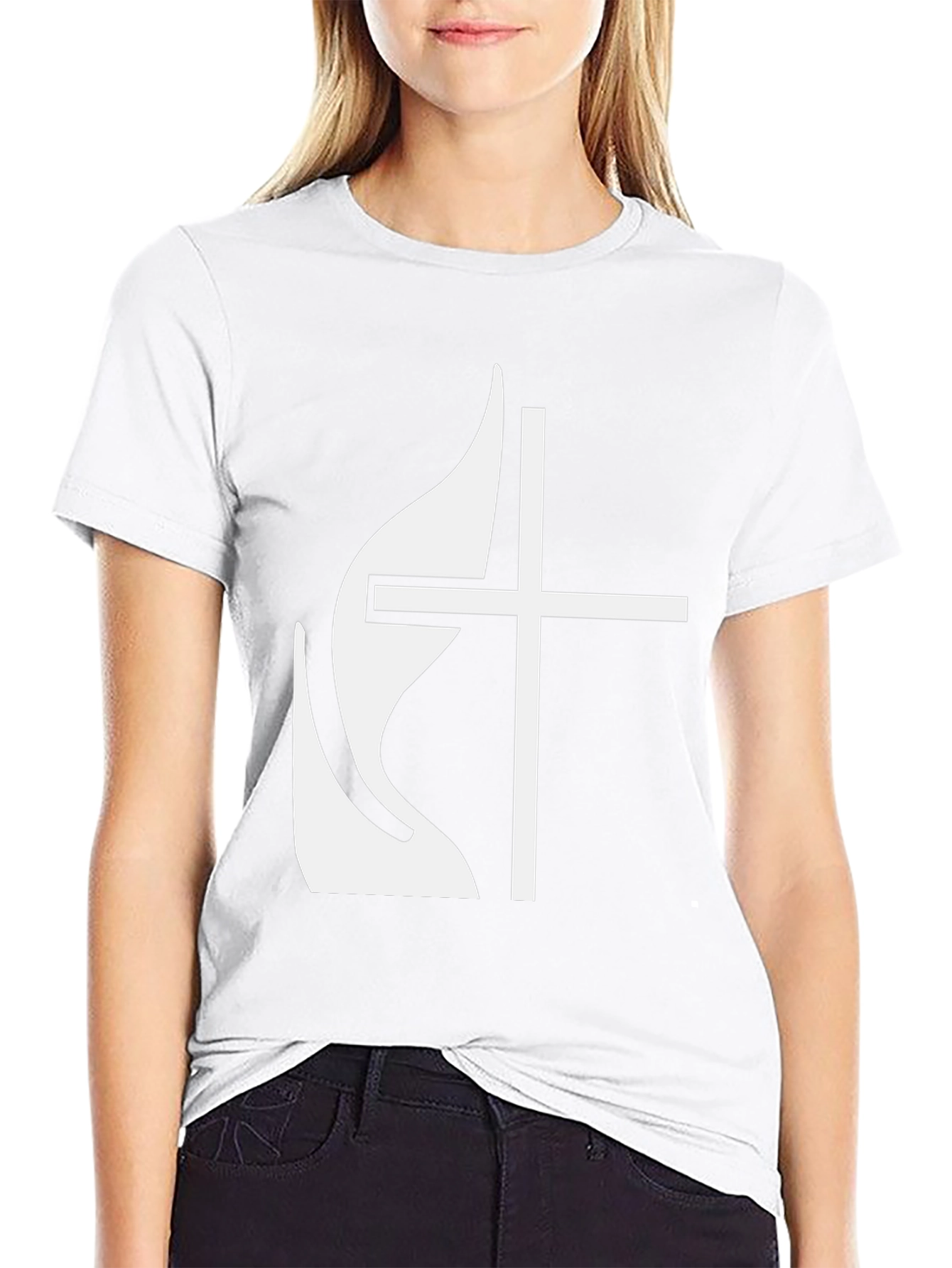 Modern Christian Cross Graphic Tee