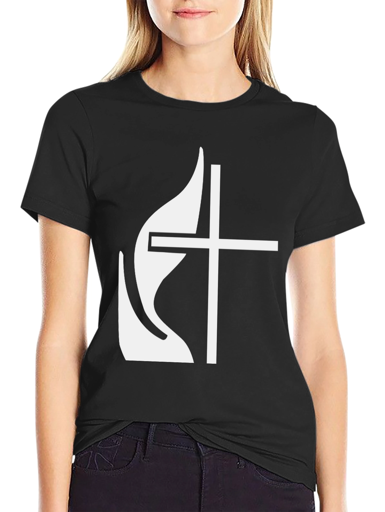 Modern Christian Cross Graphic Tee