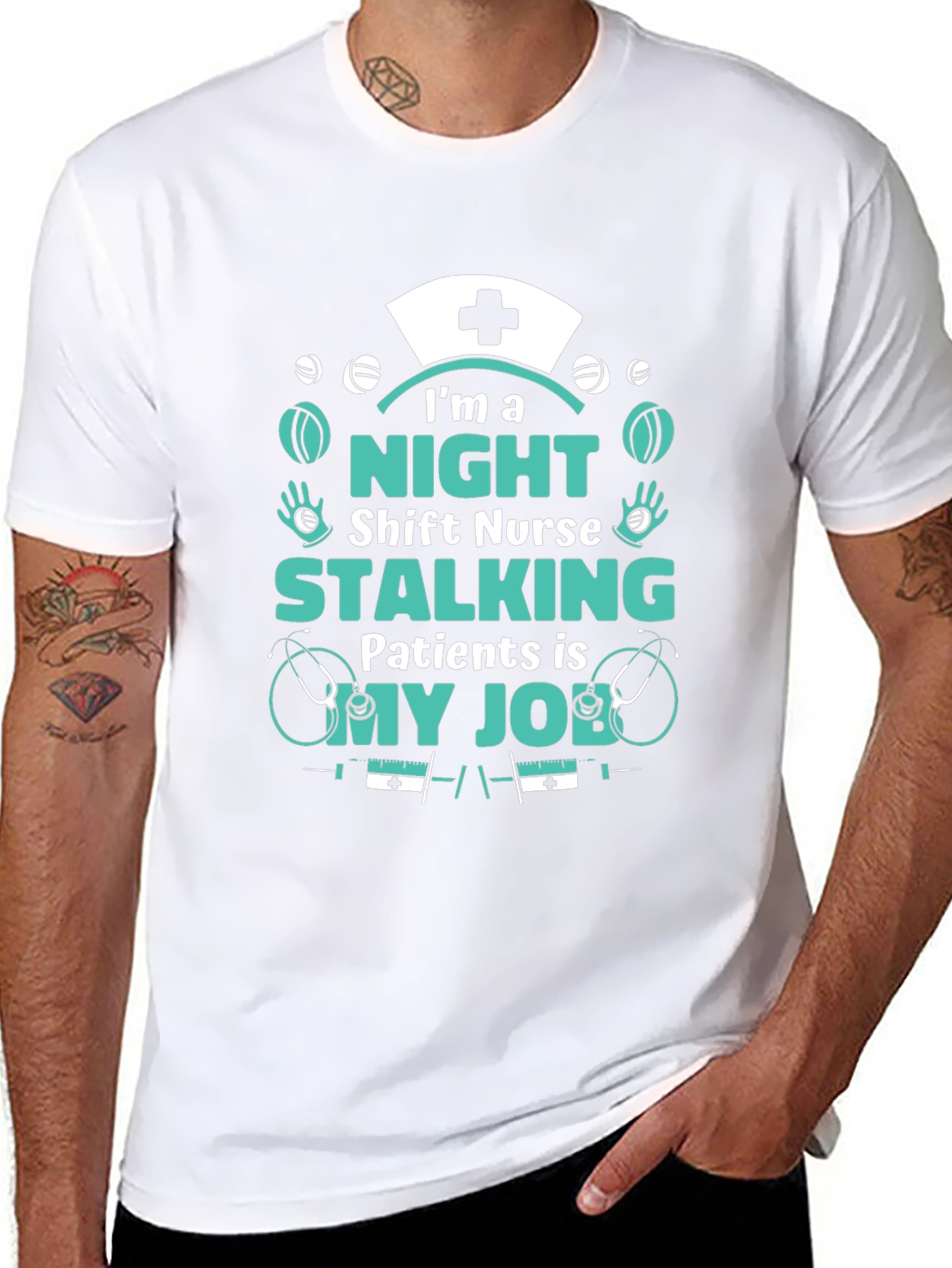 Night Shift Nurse Stalking Job T-Shirt