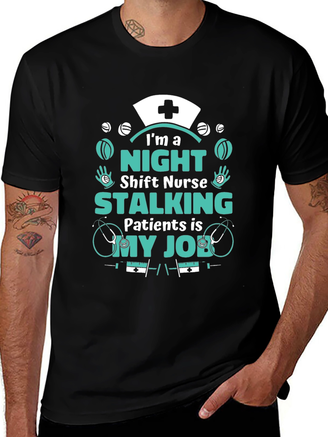 Night Shift Nurse Stalking Job T-Shirt