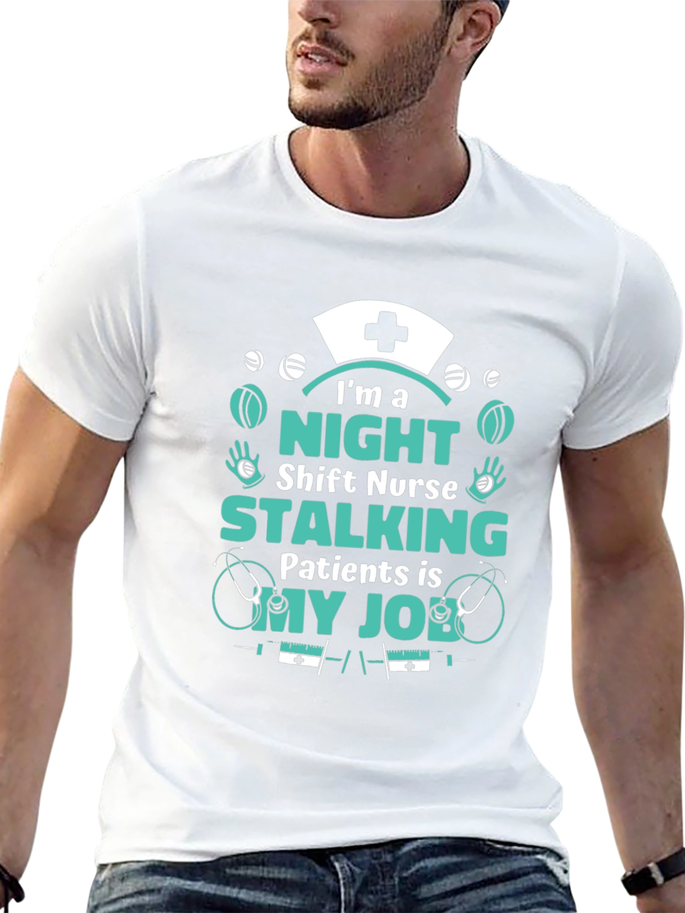 Night Shift Nurse Stalking Job T-Shirt