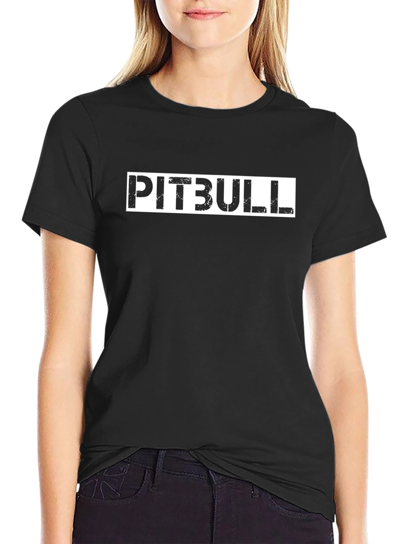 Pitbull Graphic Tee - Black Cotton T-Shirt