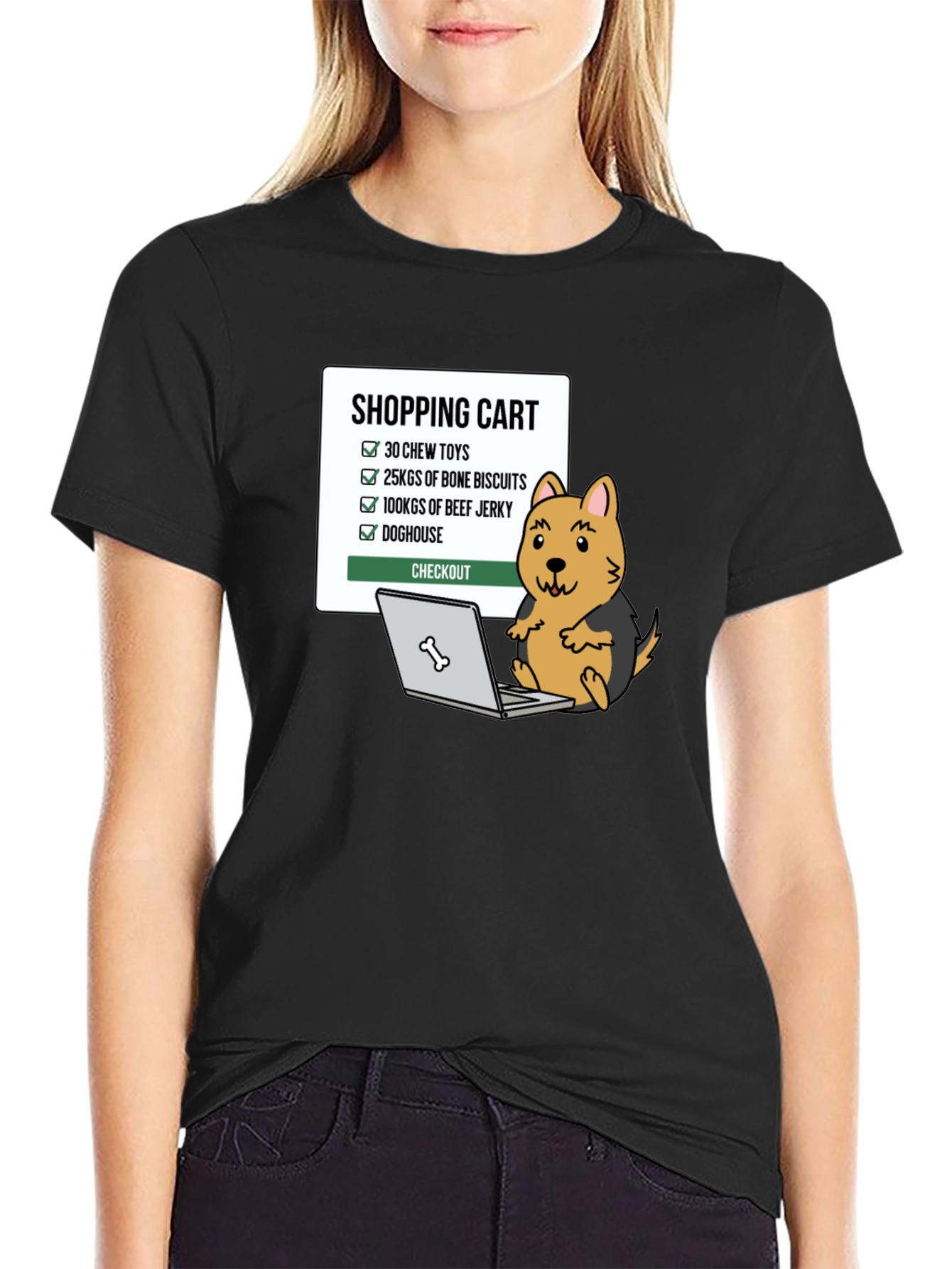 Dog Lovers Shopping Cart Graphic Tee