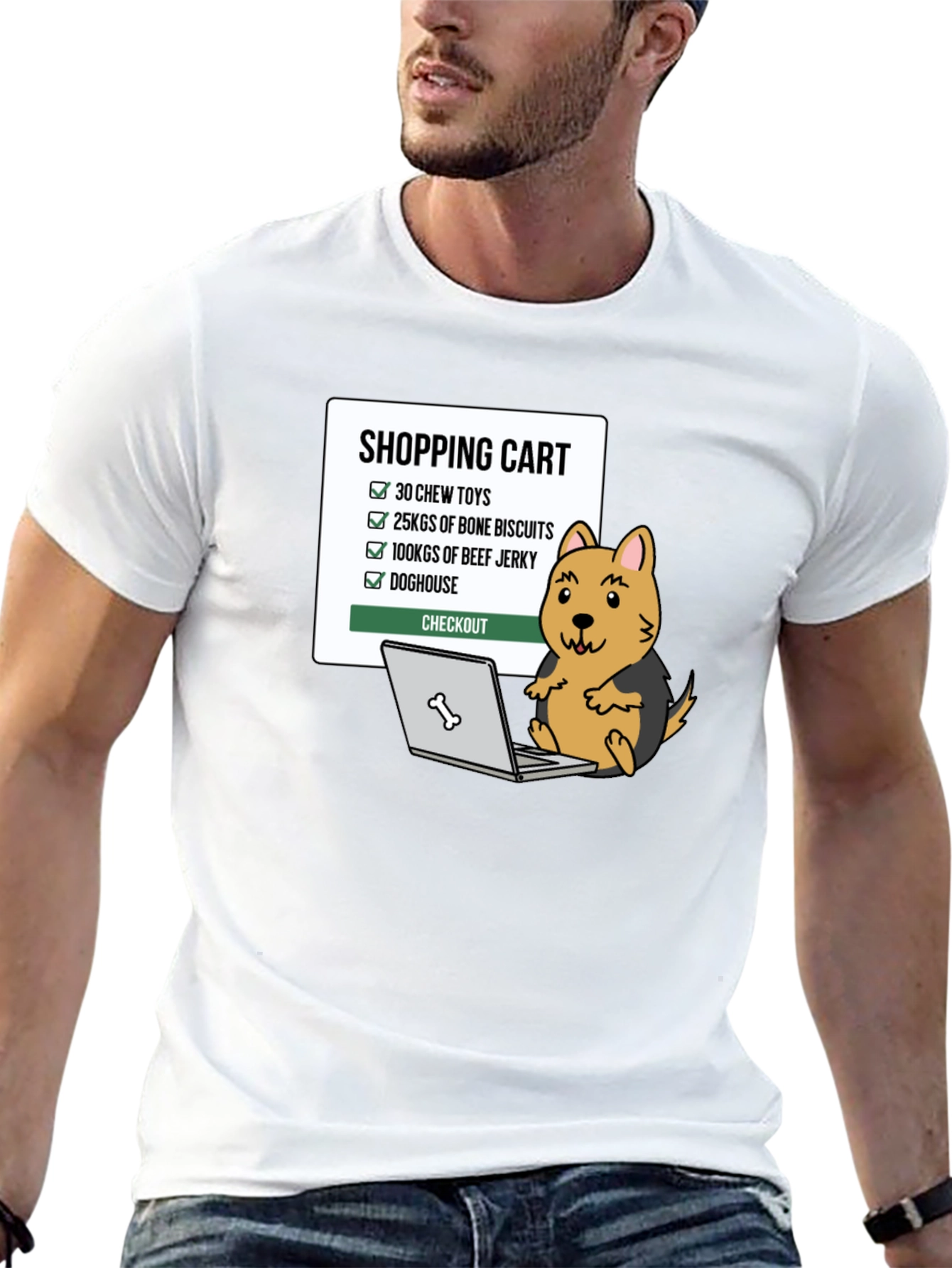 Dog Lovers Shopping Cart Graphic Tee