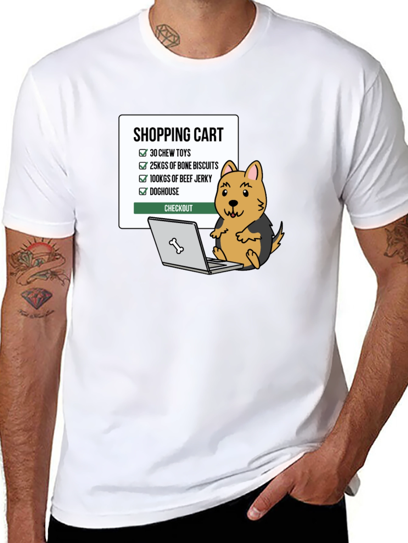 Dog Lovers Shopping Cart Graphic Tee