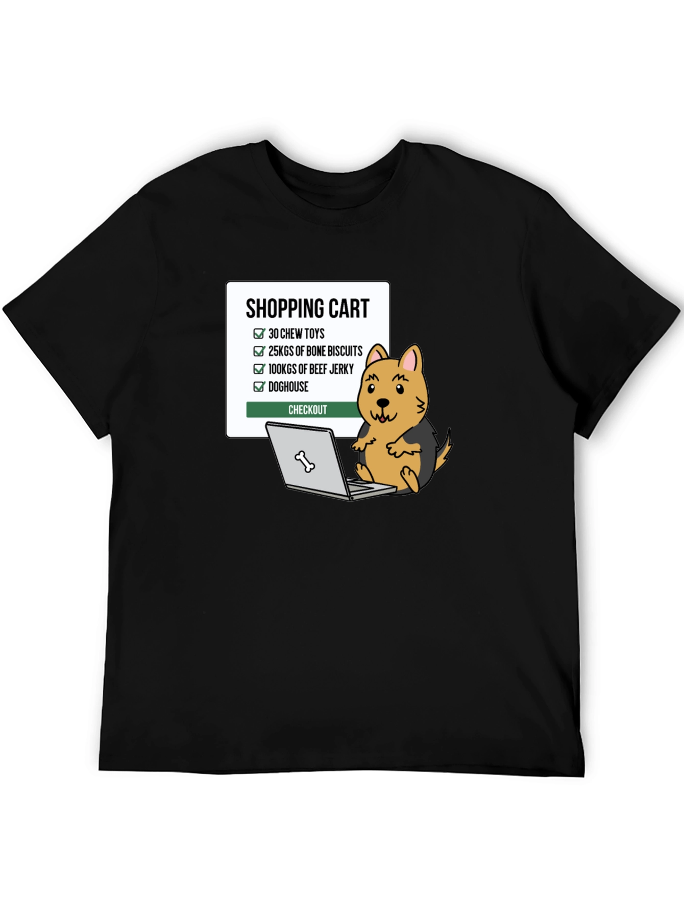 Dog Lovers Shopping Cart Graphic Tee