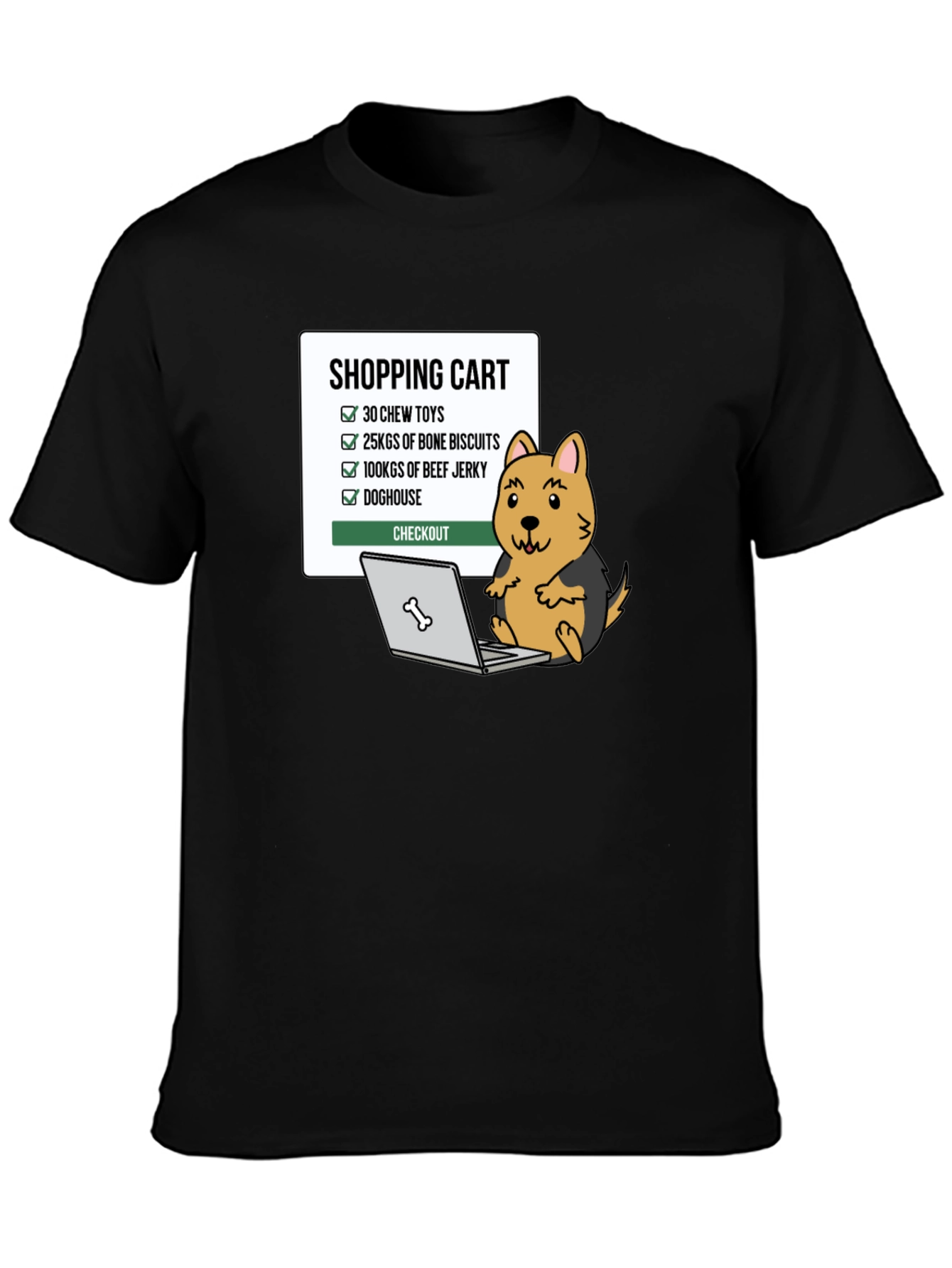Dog Lovers Shopping Cart Graphic Tee