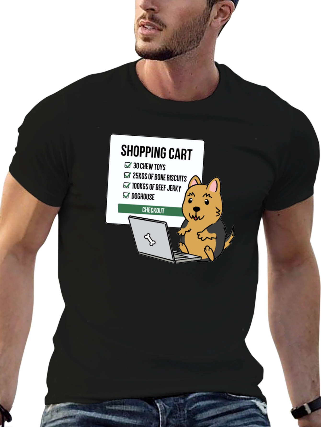 Dog Lovers Shopping Cart Graphic Tee