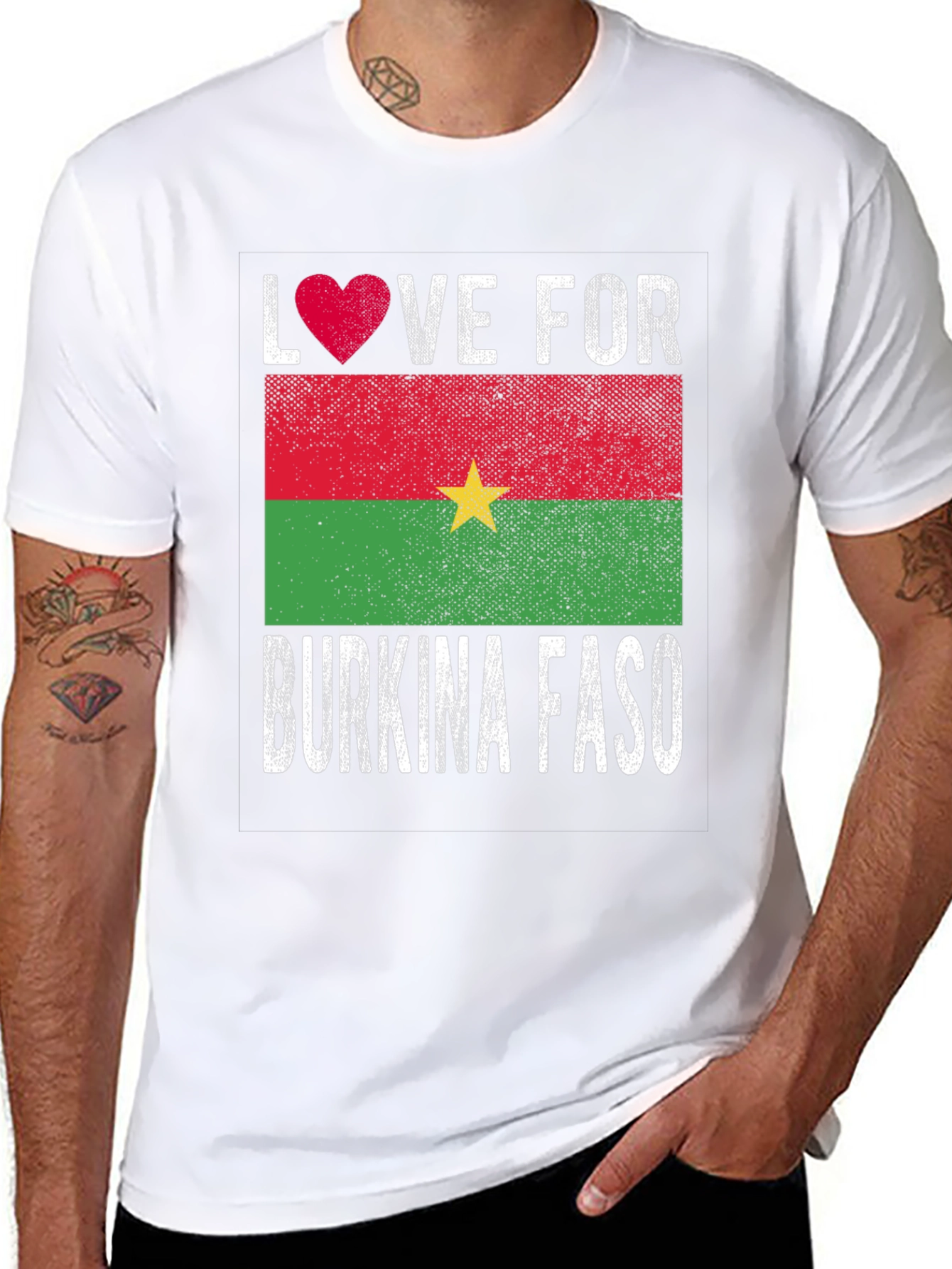 Burkina Faso Love Heart Flag T-Shirt