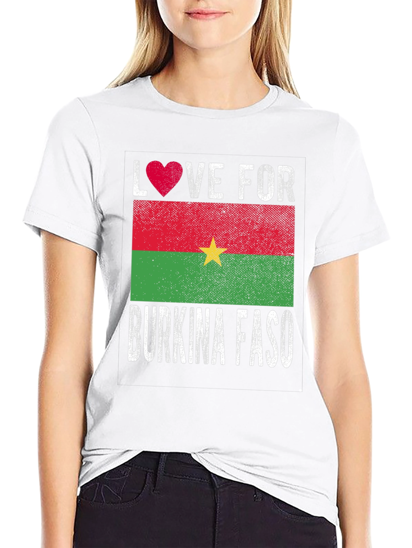 Burkina Faso Love Heart Flag T-Shirt