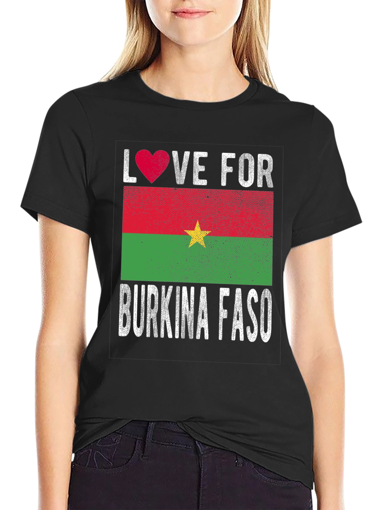 Burkina Faso Love Heart Flag T-Shirt