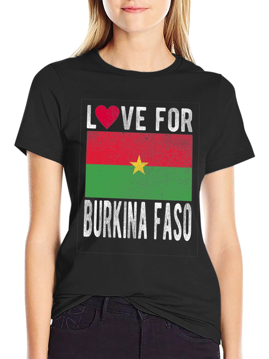 Burkina Faso Love Heart Flag T-Shirt