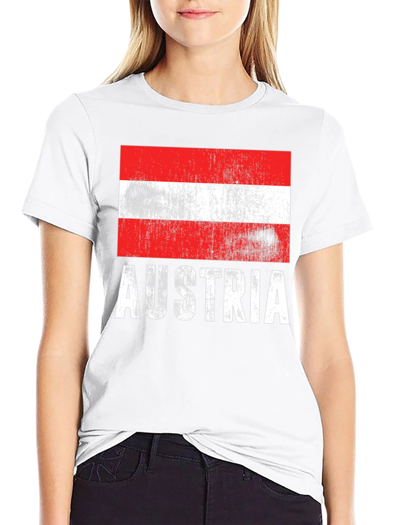 Austria Flag T-Shirt - Distressed Design