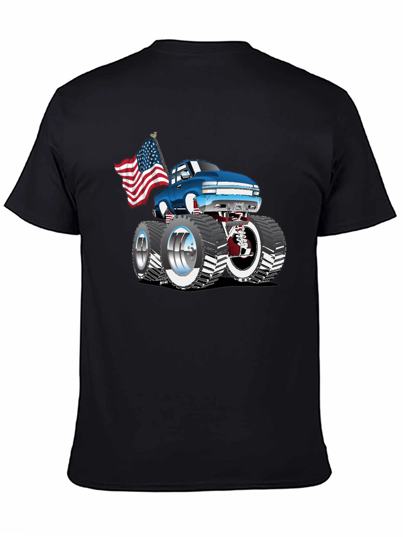 Monster Truck USA Flag Graphic Tee