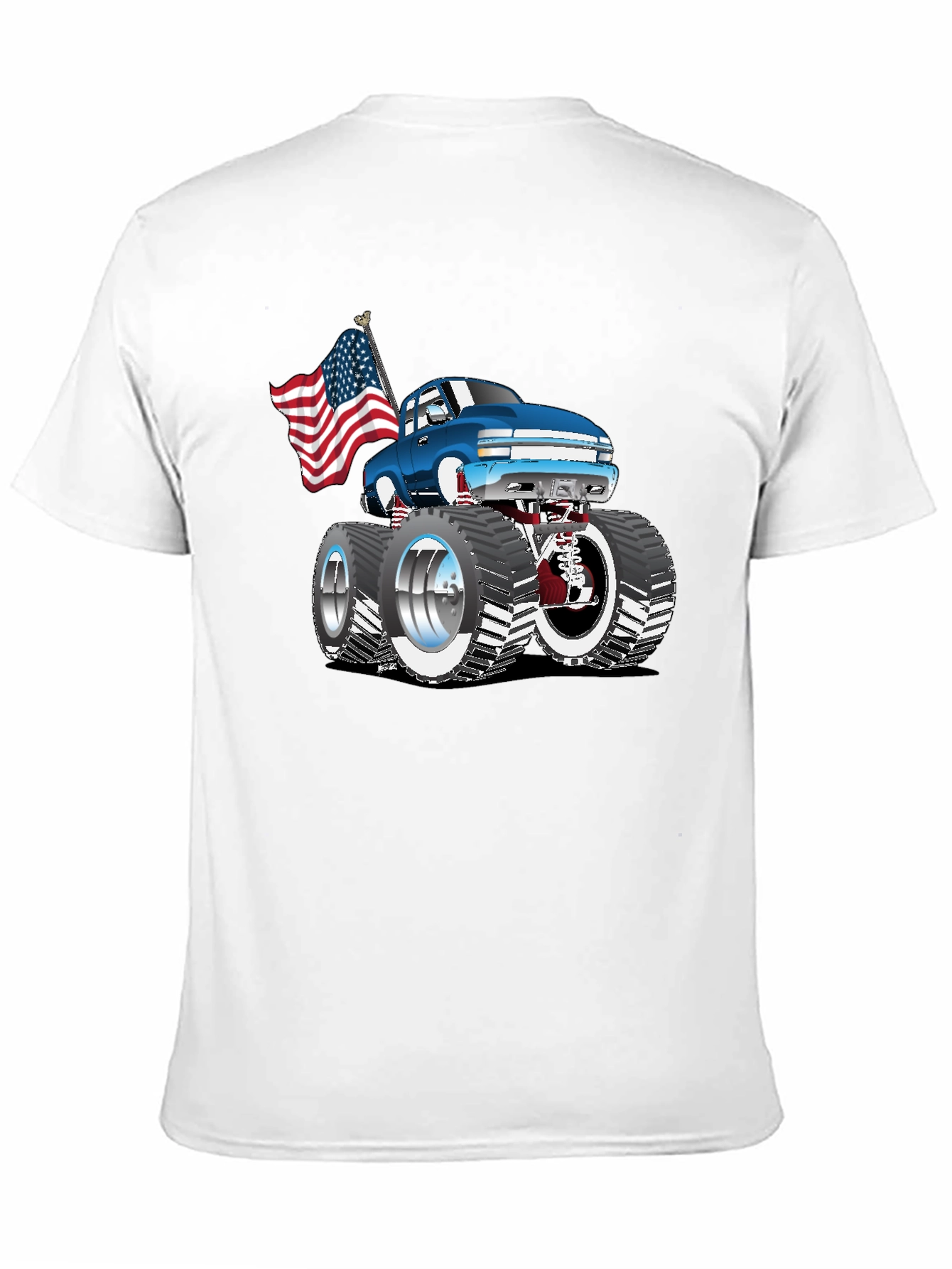 Monster Truck USA Flag Graphic Tee