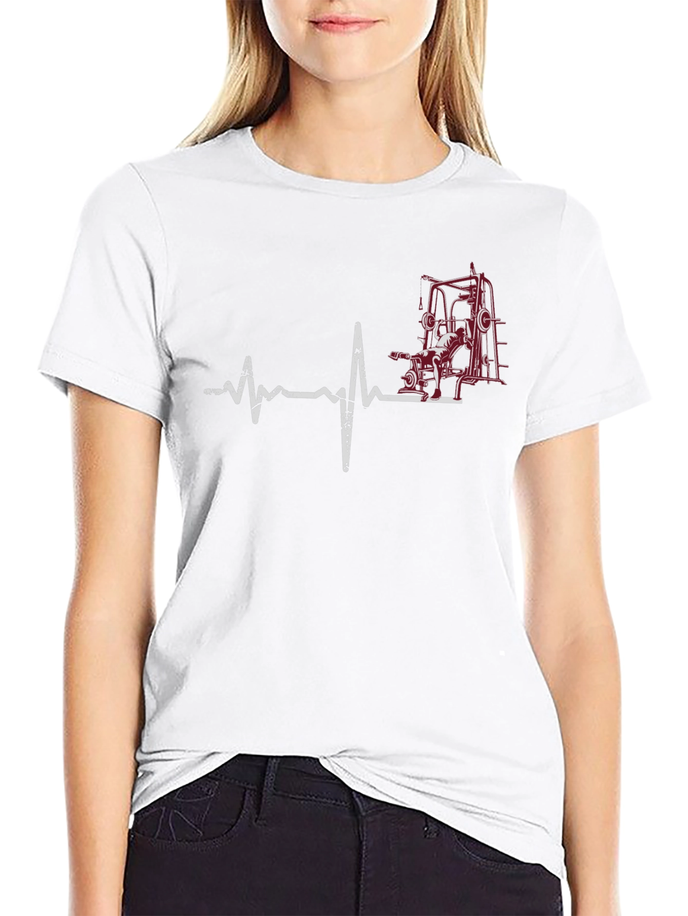 Gym Heartbeat T-Shirt - Fitness Lover Tee