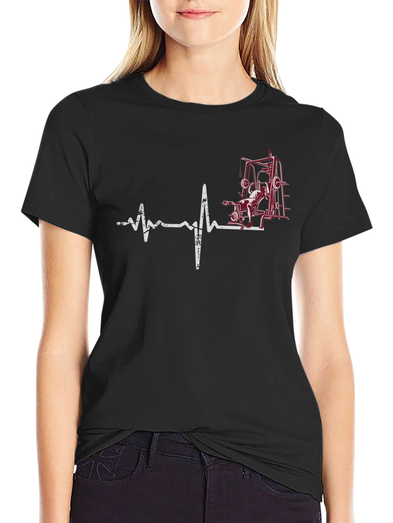 Gym Heartbeat T-Shirt - Fitness Lover Tee