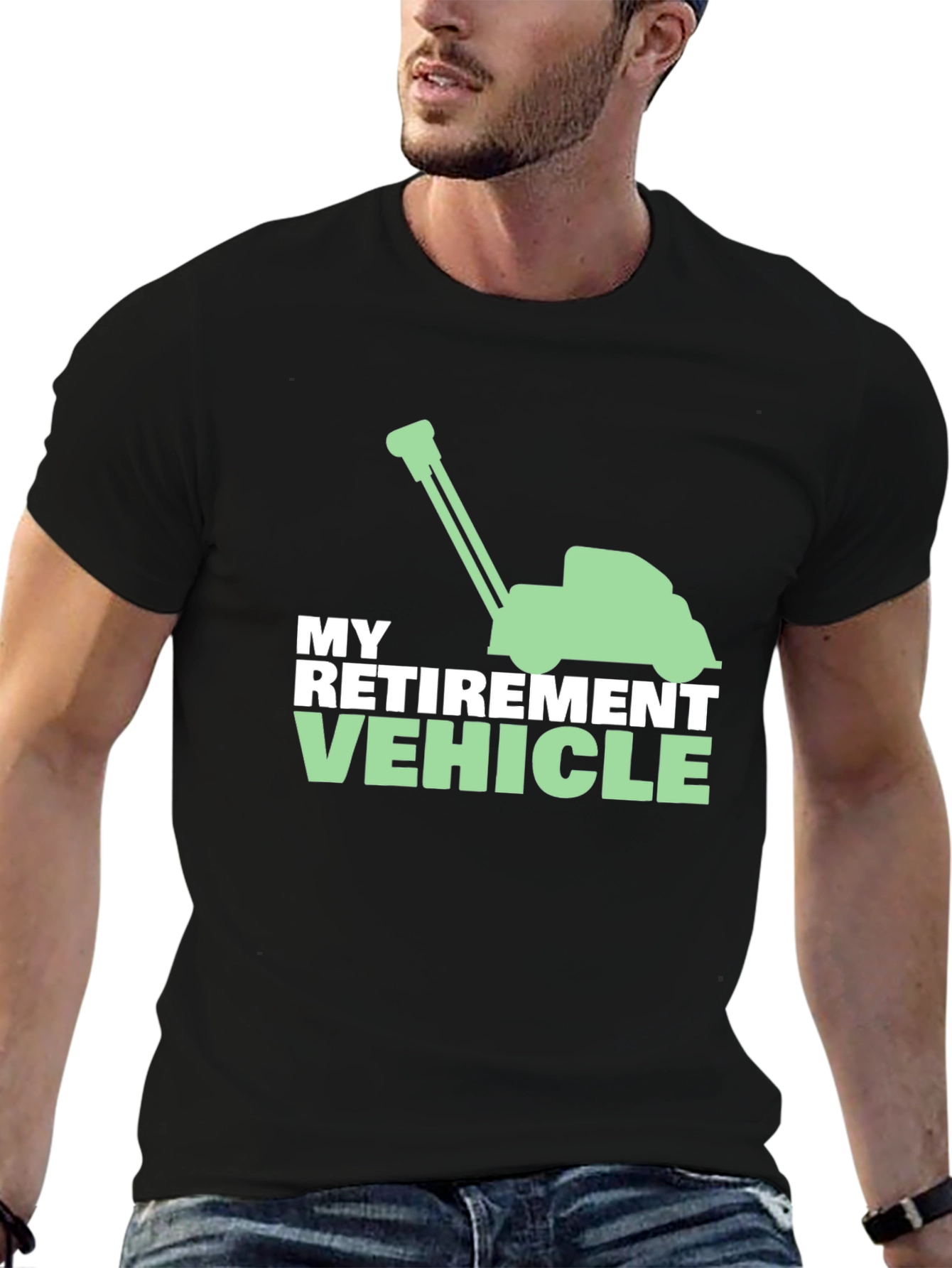 Retirement Vehicle Lawn Mower Graphic Tee